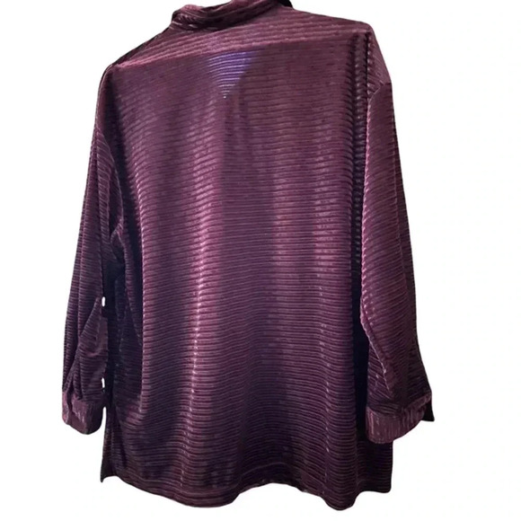 ADELE NORMAN 1X BURGUNDY SHIRT - Picture 2 of 4